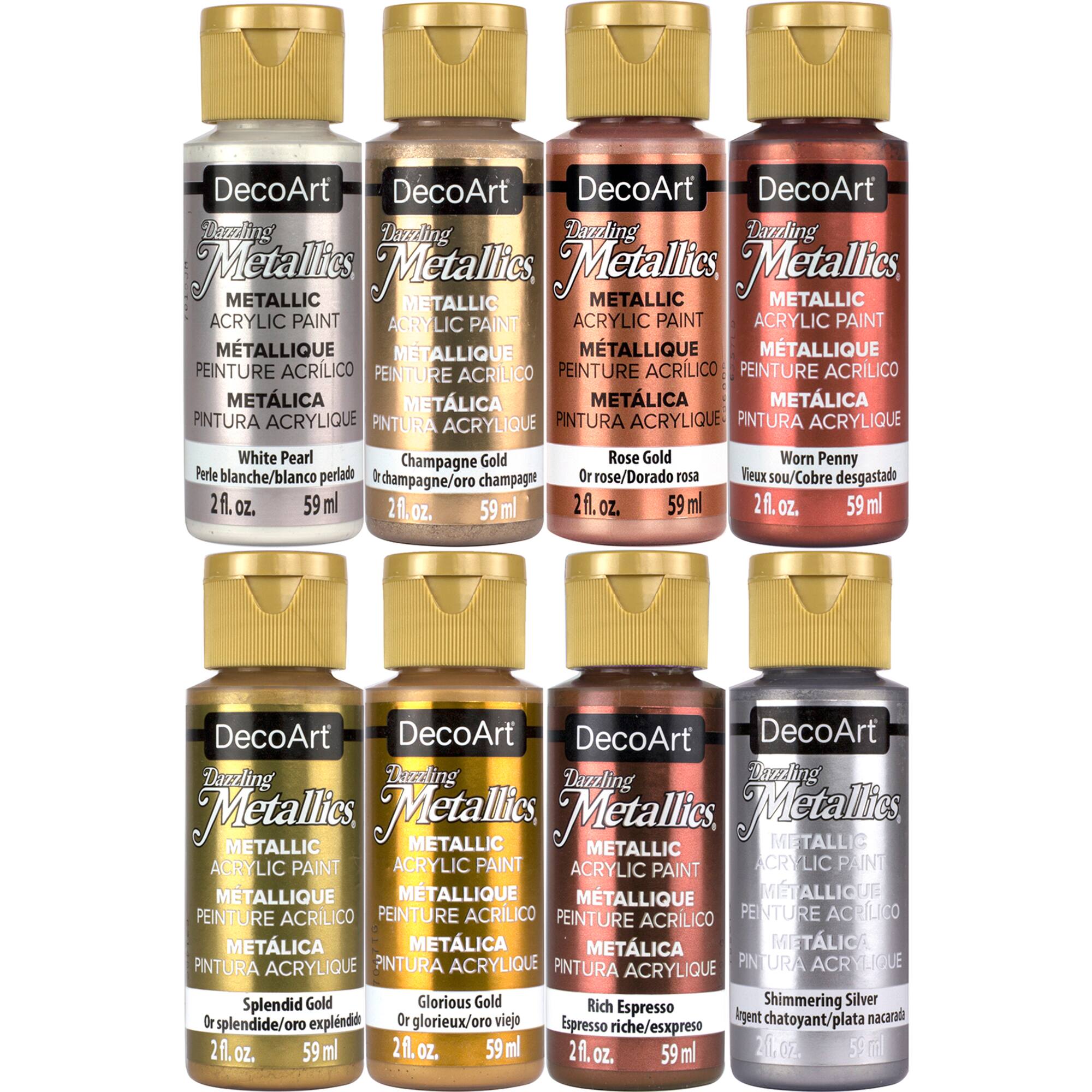 DecoArt® Dazzling Metallics™ 8 Color Acrylic Paint Bundle